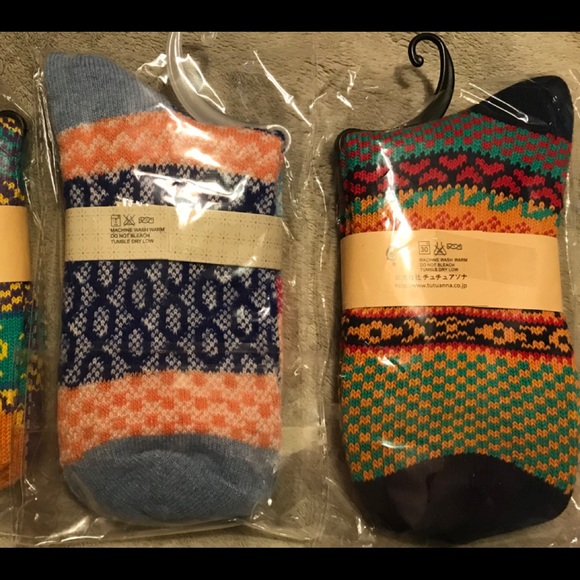 3 pair socks thick wool happy crazy colors new random sent New Fall Autumn gift - Picture 3 of 7